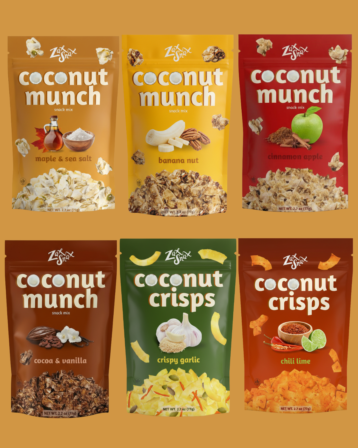 4-Pack - Zax Snax - Coconut Snack Mixes – ZaxSnax