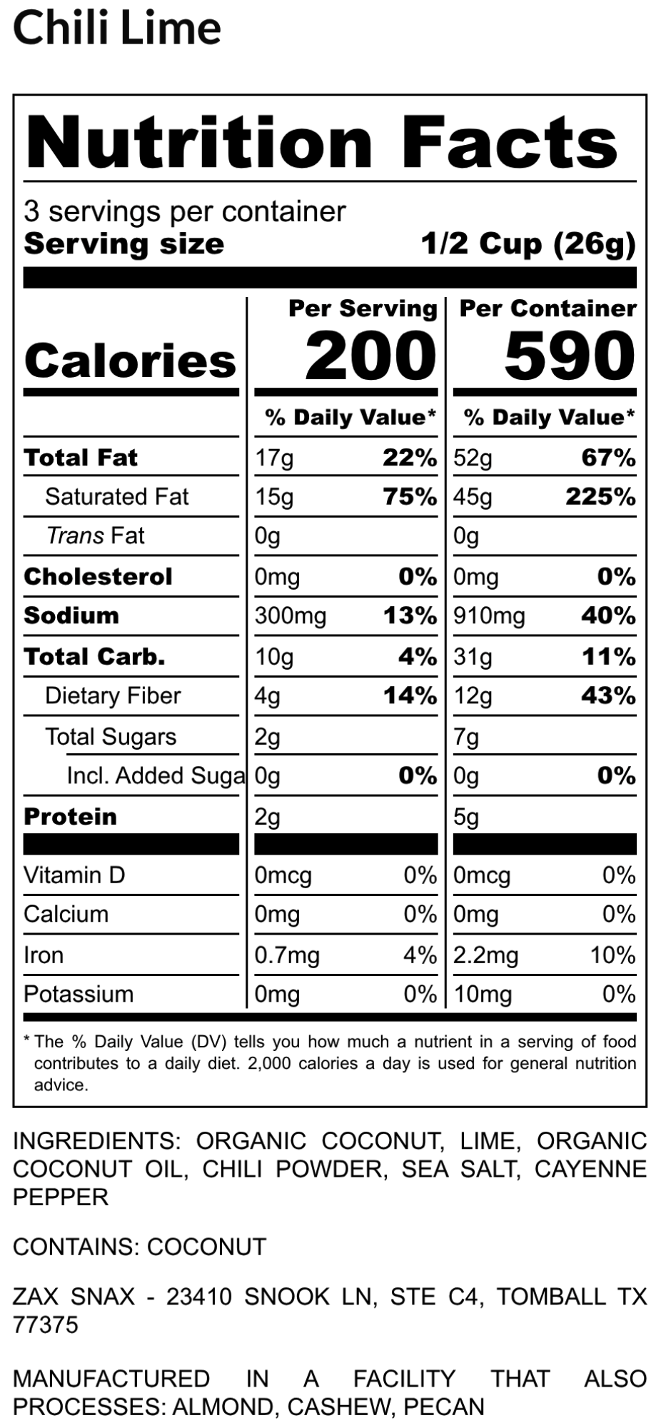 Party Size Chili Lime- 10 Servings
