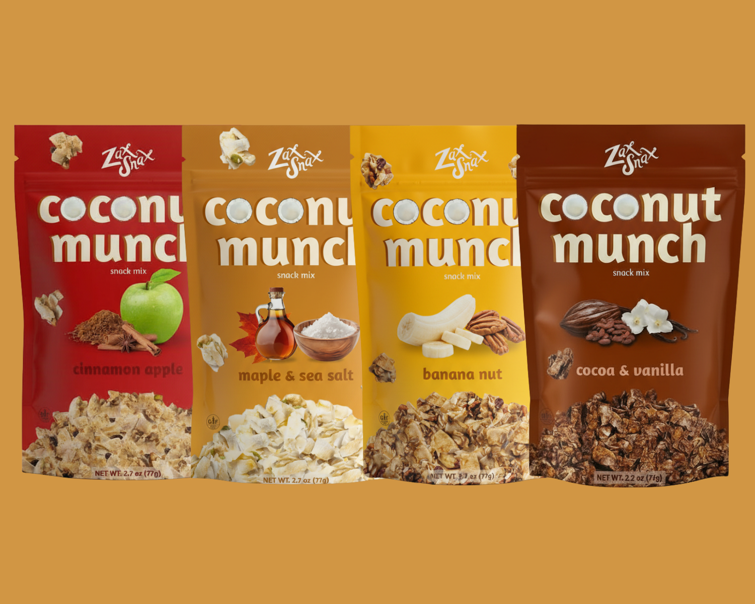 4-Pack - Zax Snax - Coconut Snack Mixes – ZaxSnax